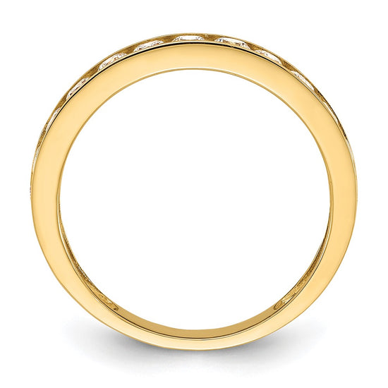 10K Polished 1.25mm CZ Channel Band