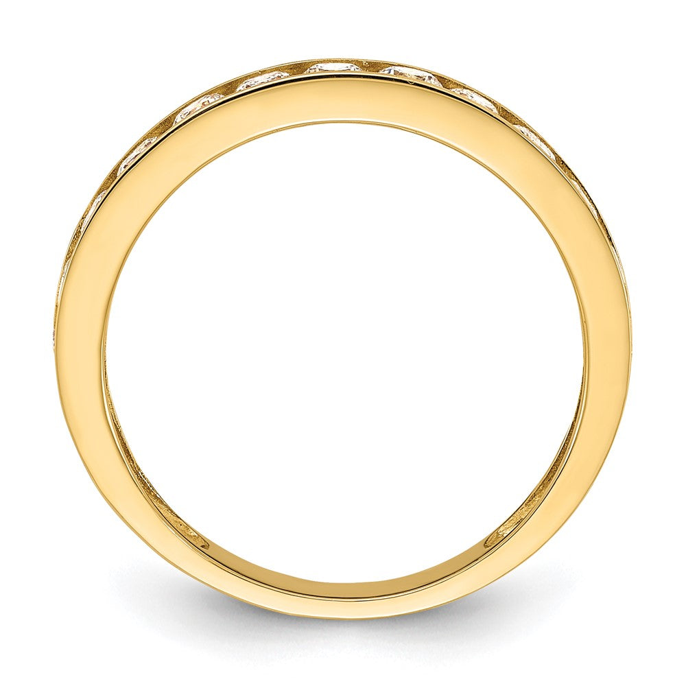 10K Polished 1.25mm CZ Channel Band
