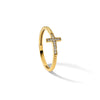 10K Polished CZ Cross Ring