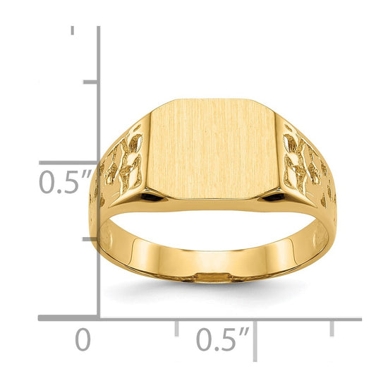 Polished Gold Fancy Signet Rings