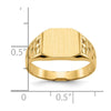 Polished Gold Fancy Signet Rings
