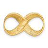 10K Fits up to 4mm Regular/5mm Fancy or Reversible Polished and Textured Infinity Omega Slide