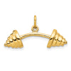 Gold Polished Barbell Pendants