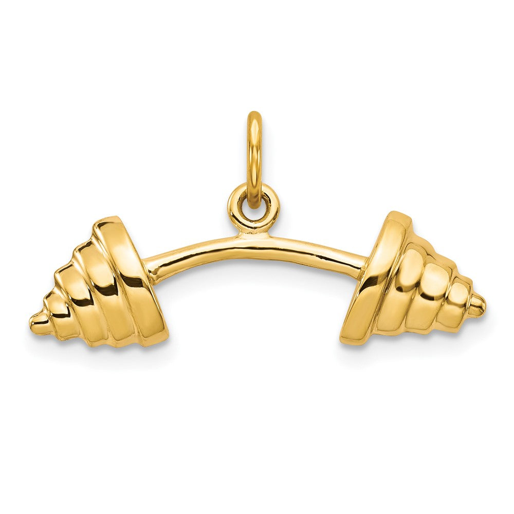 Gold Polished Barbell Pendants