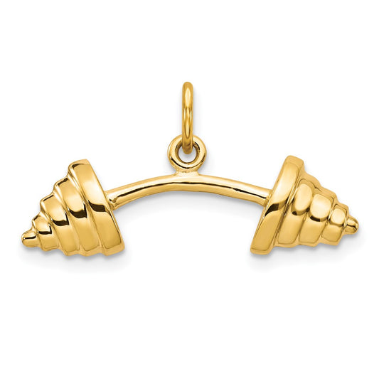 Gold Polished Barbell Pendants
