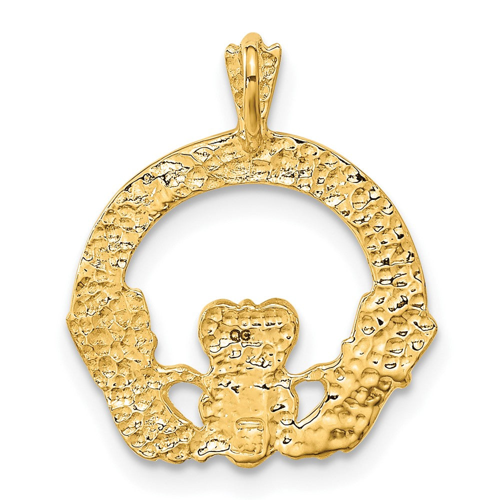 Gold Polished Claddagh Pendants
