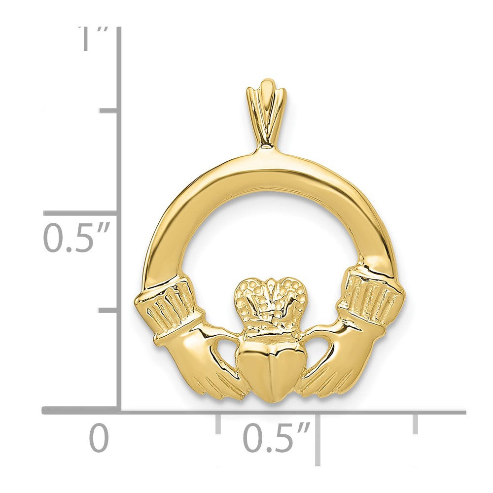 Gold Polished Claddagh Pendants
