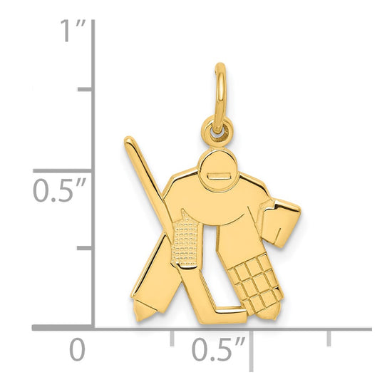 Gold Polished Hockey Pendants