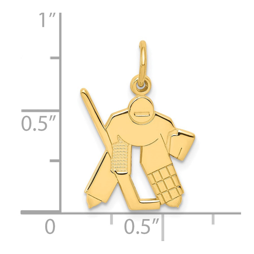 Gold Polished Hockey Pendants