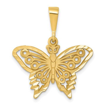 10k Butterfly Charm