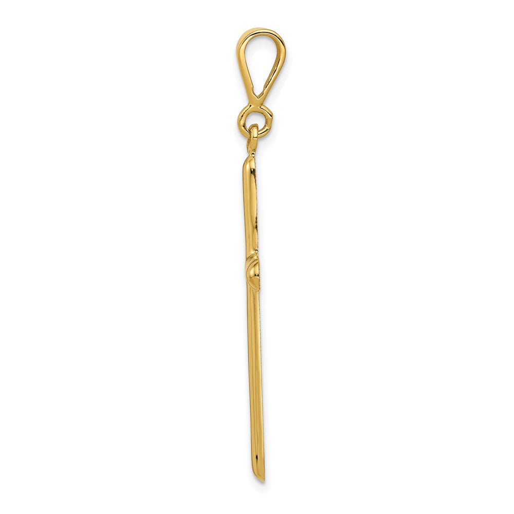 Gold Latin Cross Pendant