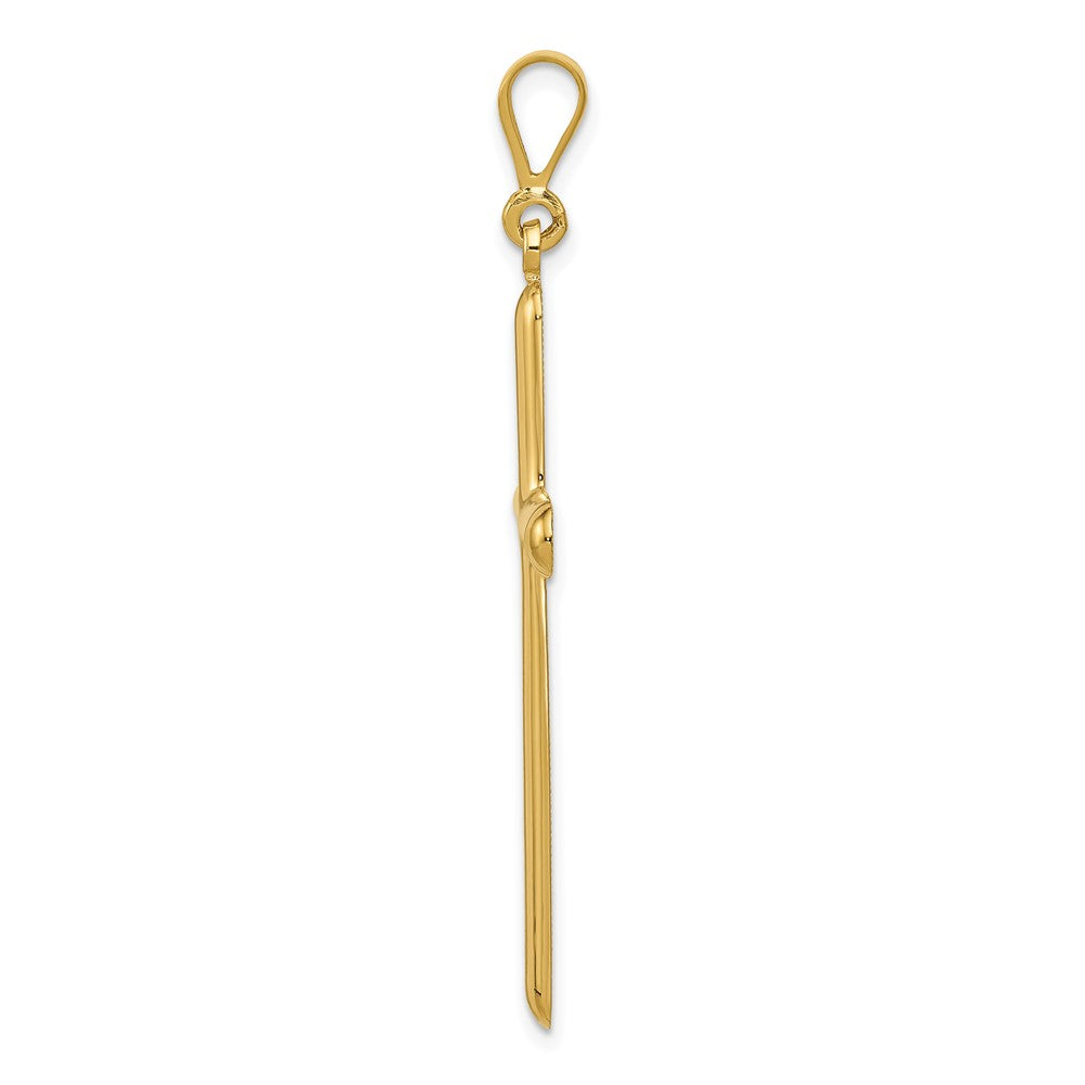 Gold Latin Cross Pendant