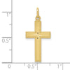 Gold Diamond-Cut Center Latin Cross Pendant