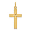 Gold Diamond-Cut Center Latin Cross Pendant