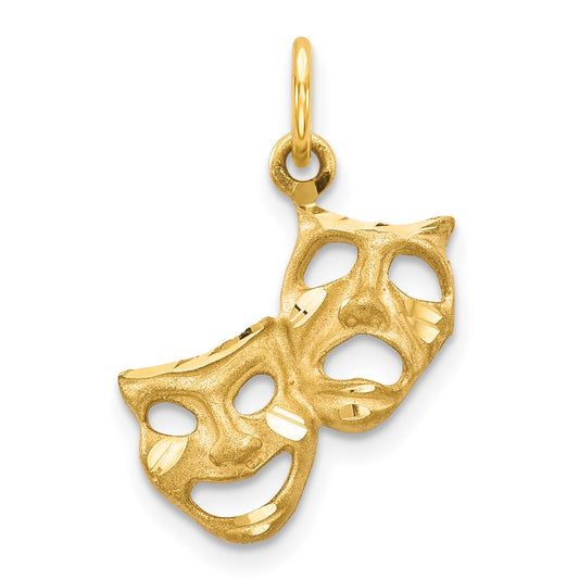 Gold Comedy/Tragedy Charm