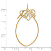 10K Polished Filigree LOVE Charm Holder