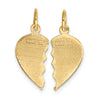 10K BEST FRIEND 2 Piece Break-A-Part Charm