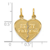 10K BEST FRIEND 2 Piece Break-A-Part Charm