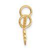 Gold Break-apart Heart and Key Charm
