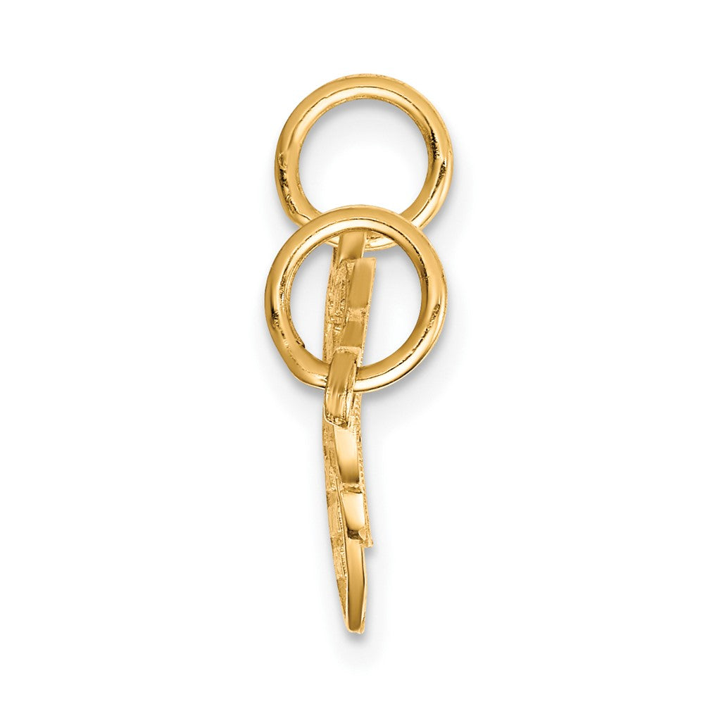Gold Break-apart Heart and Key Charm