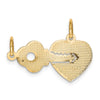 Gold Break-apart Heart and Key Charm
