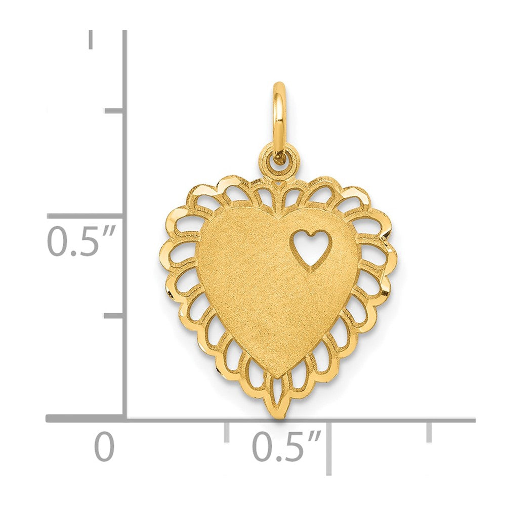 10k Heart Charm