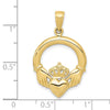 Gold Polished Claddagh Pendants