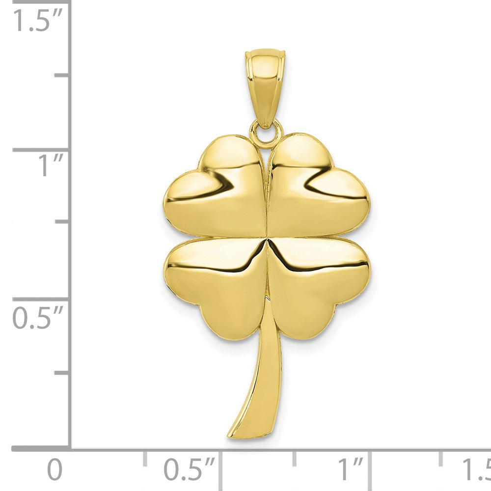 Gold Polished Four Leaf Cl.over Pendants