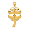 Gold Polished Four Leaf Cl.over Pendants