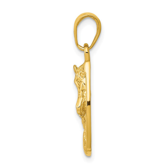 Gold Polished Horse Pendants