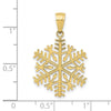 Gold Polished Snowflake Pendants
