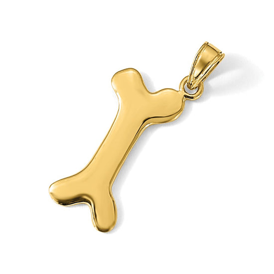 10k 3-D Dog Bone Pendant