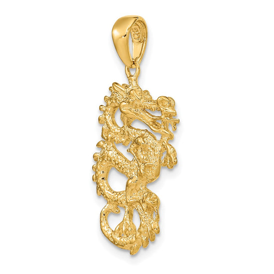 Gold Polished Dragon Pendants