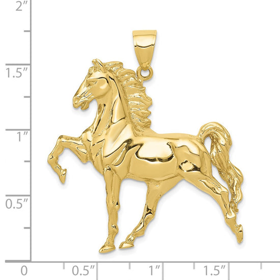 Gold Polished Horse Pendants