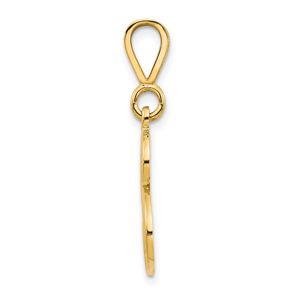 10k Large Filigree Initial B Pendant