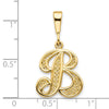 10k Large Filigree Initial B Pendant