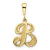 10k Large Filigree Initial B Pendant