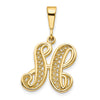 Polished Script Filigree Initial Pendants
