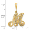 10k Large Filigree Initial M Pendant