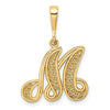 Polished Script Filigree Initial Pendants