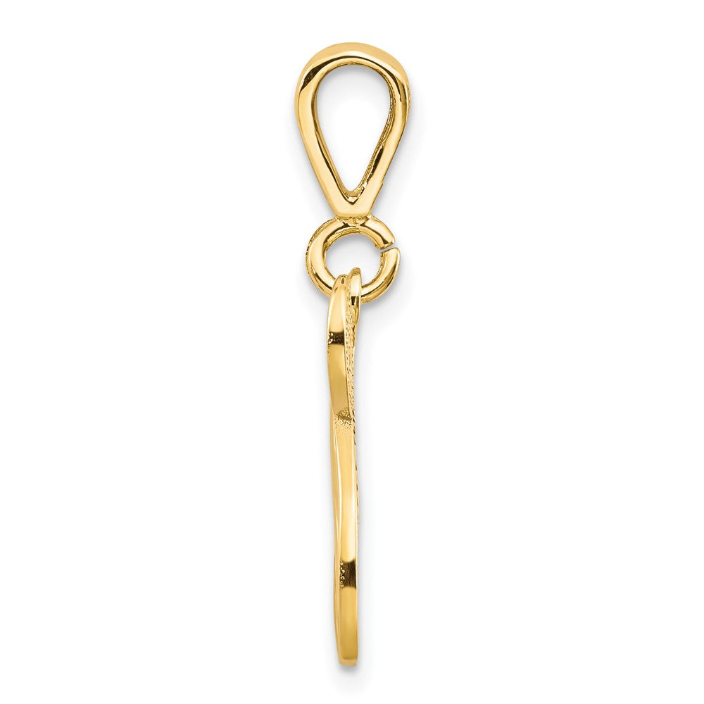 10k Large Filigree Initial N Pendant