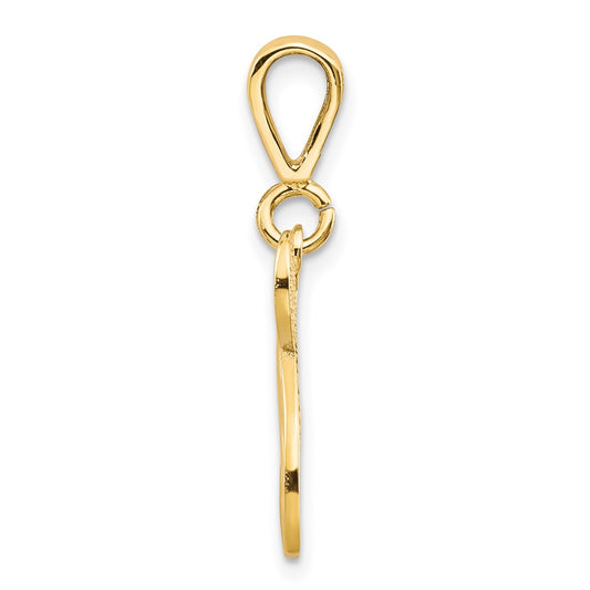 10k Large Filigree Initial N Pendant