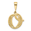 10k Large Filigree Initial O Pendant