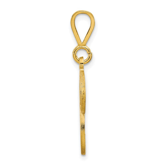 10k Large Filigree Initial P Pendant