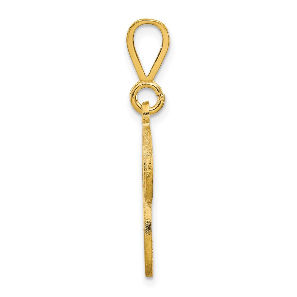10k Large Filigree Initial P Pendant