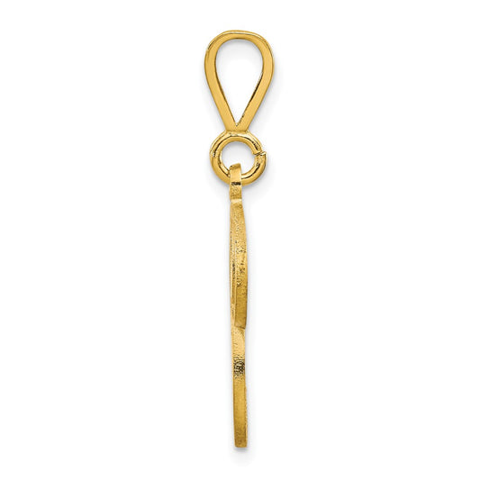 10k Large Filigree Initial P Pendant