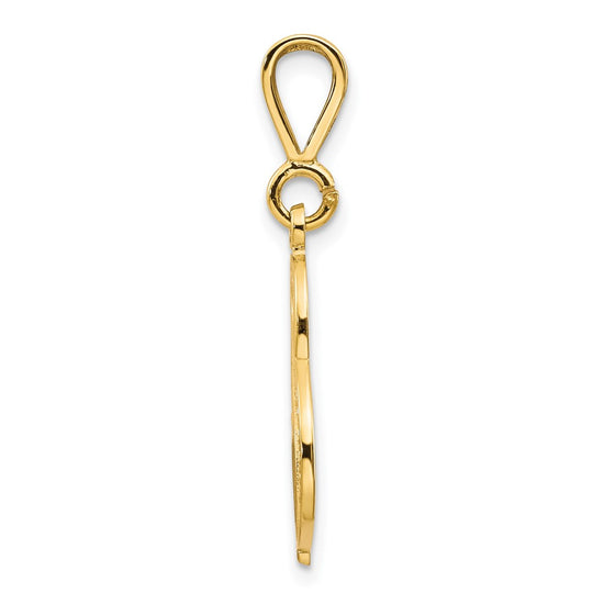 10k Large Filigree Initial S Pendant