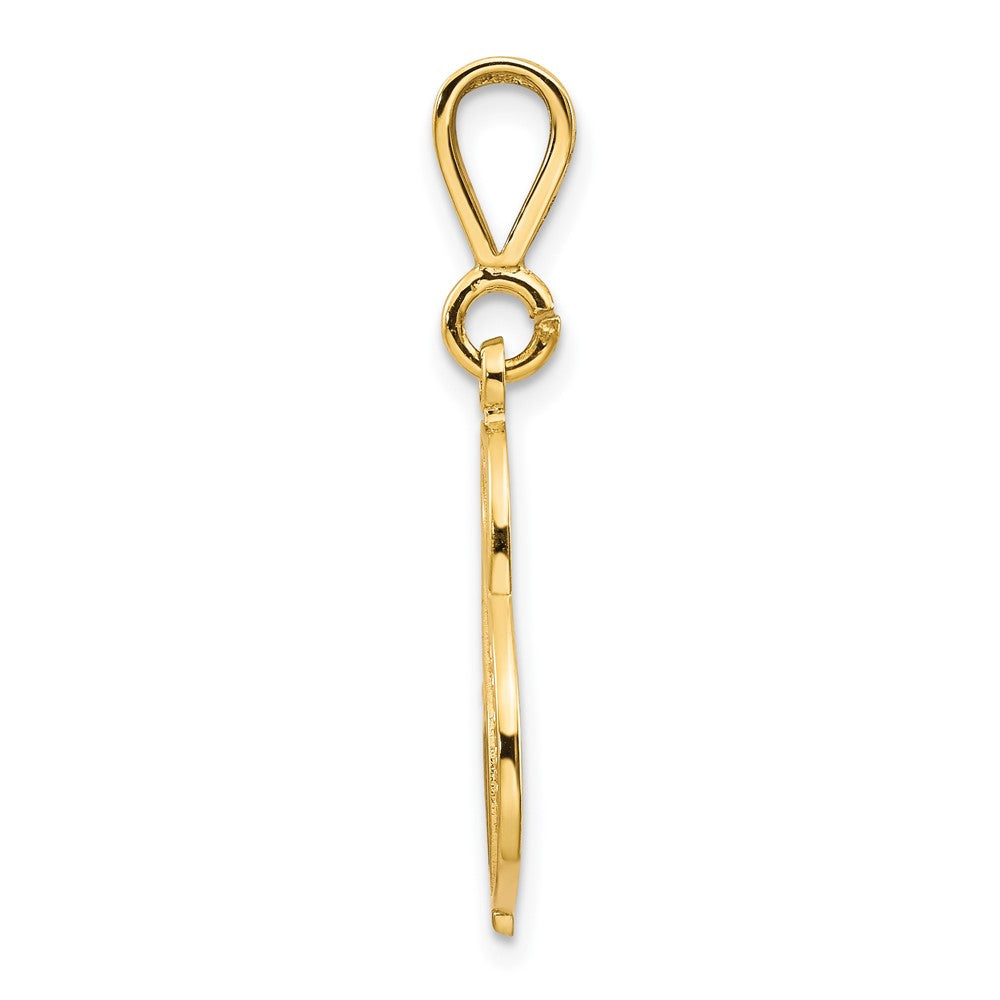 10k Large Filigree Initial S Pendant