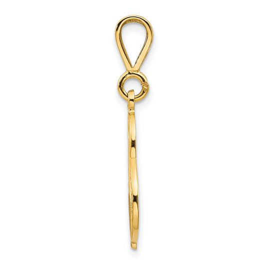 10k Large Filigree Initial S Pendant