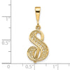 10k Large Filigree Initial S Pendant